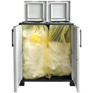 Armario de media altura en polipropileno de la linea eco, práctico para aprovechar al maximo el espacio, l 680 x p370 x h 900 mm.