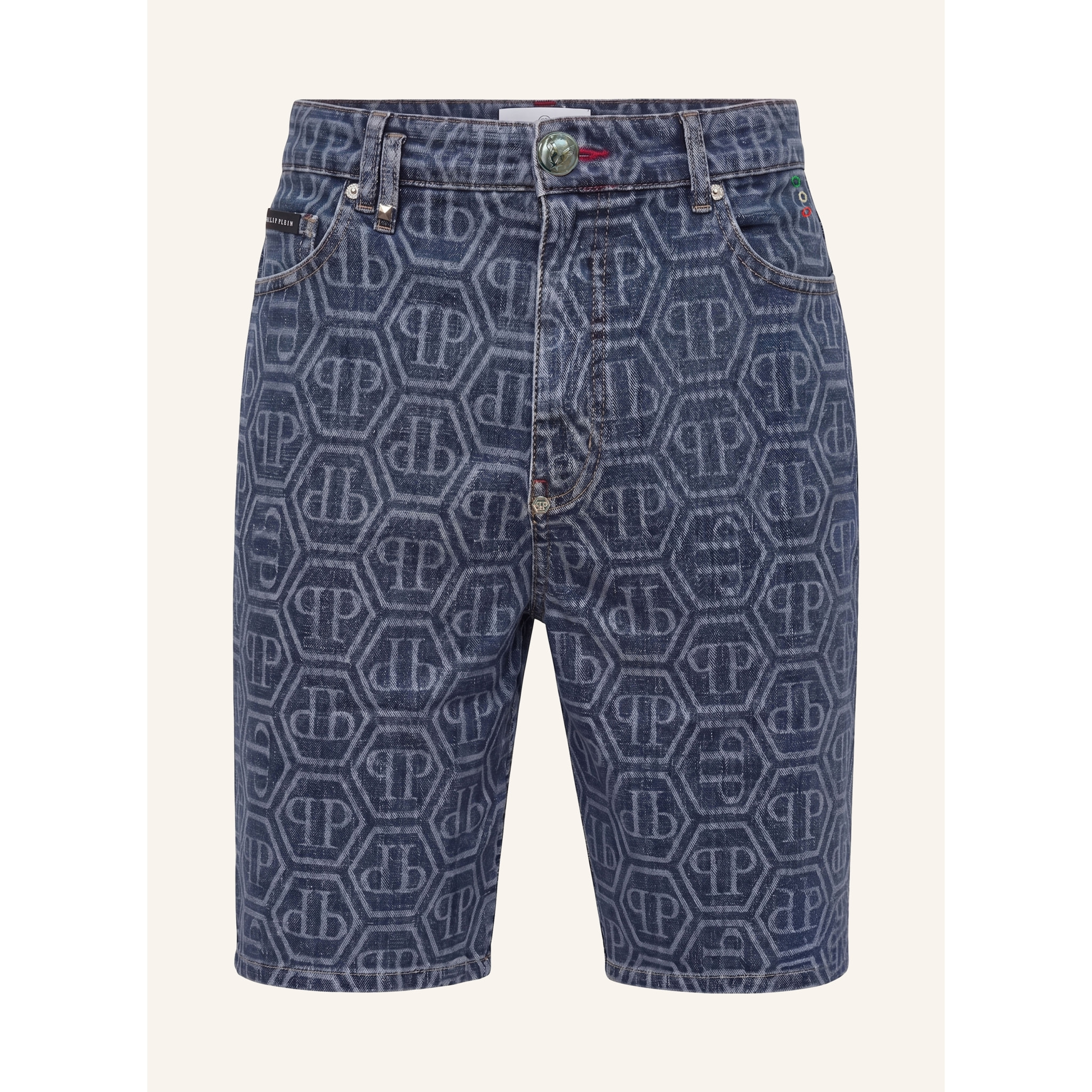 PHILIPP PLEIN Pantaloncini in denim Fermentera MONOGRAM