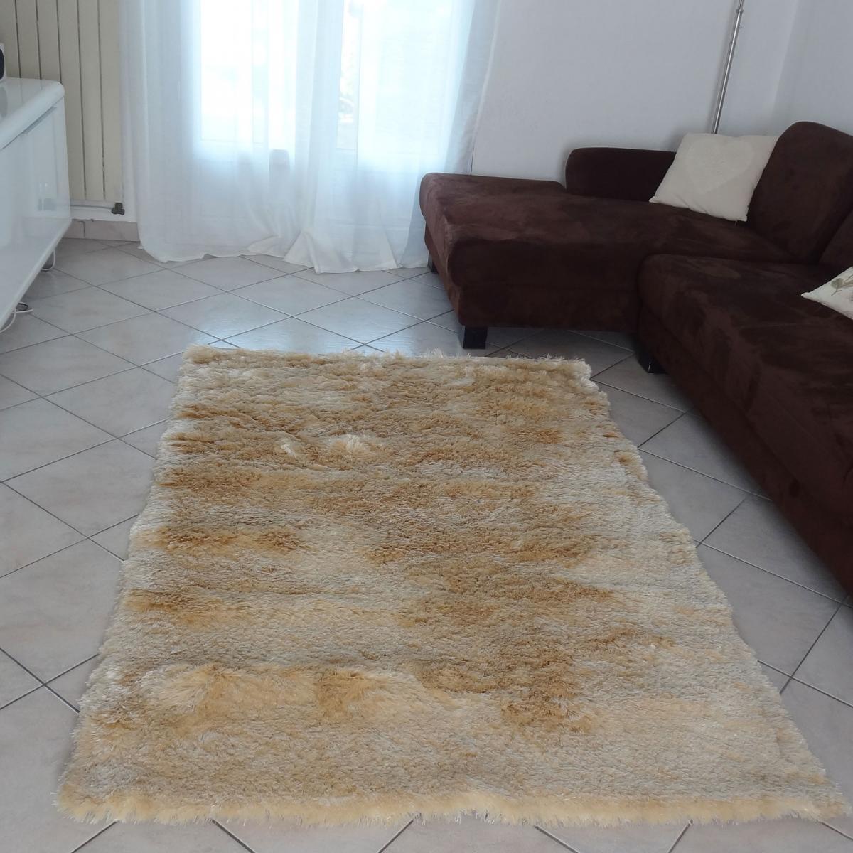 Tapis shaggy fait main motif uni MOODIL