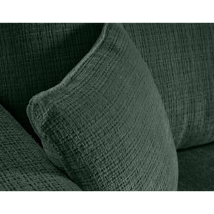 Miro - canapé d'angle réversible - 4 places - convertible avec coffre - en velours texturé - Vert