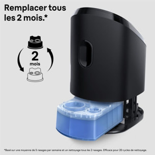 Cartouche nettoyante BRAUN nettoyante ShaverCare 3-en-1 pour rasoir x6 cartouches