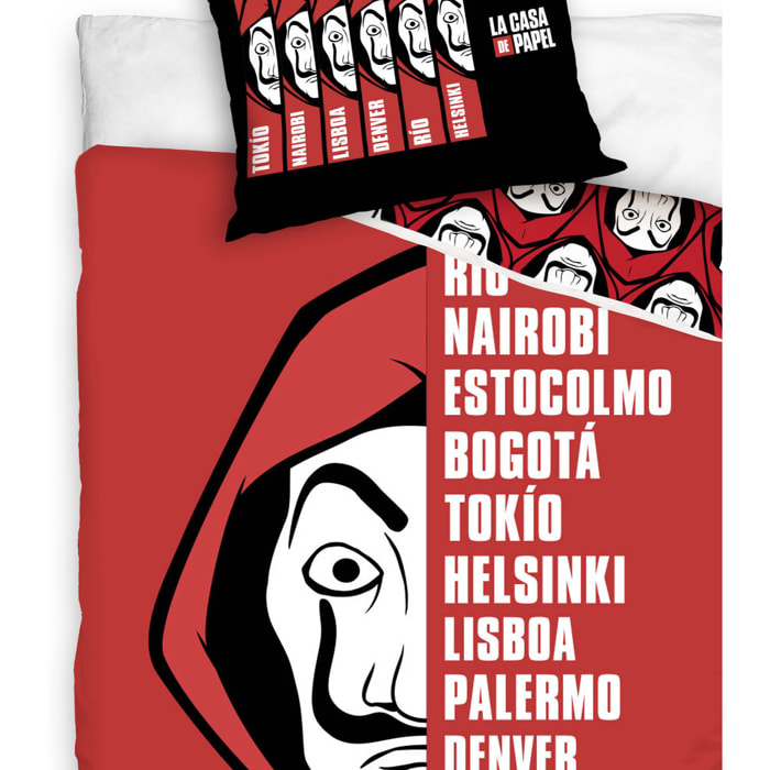 Parure de lit enfant 100% coton - CASA DE PAPEL