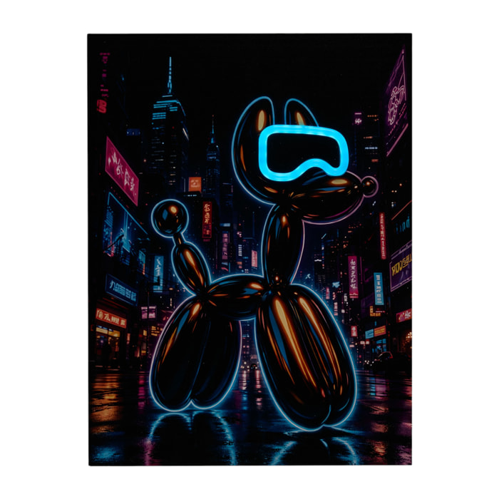Tableau LED - HOME DECO FACTORY - Ballon Dog - Décoration Lumineuse - Multicolore
