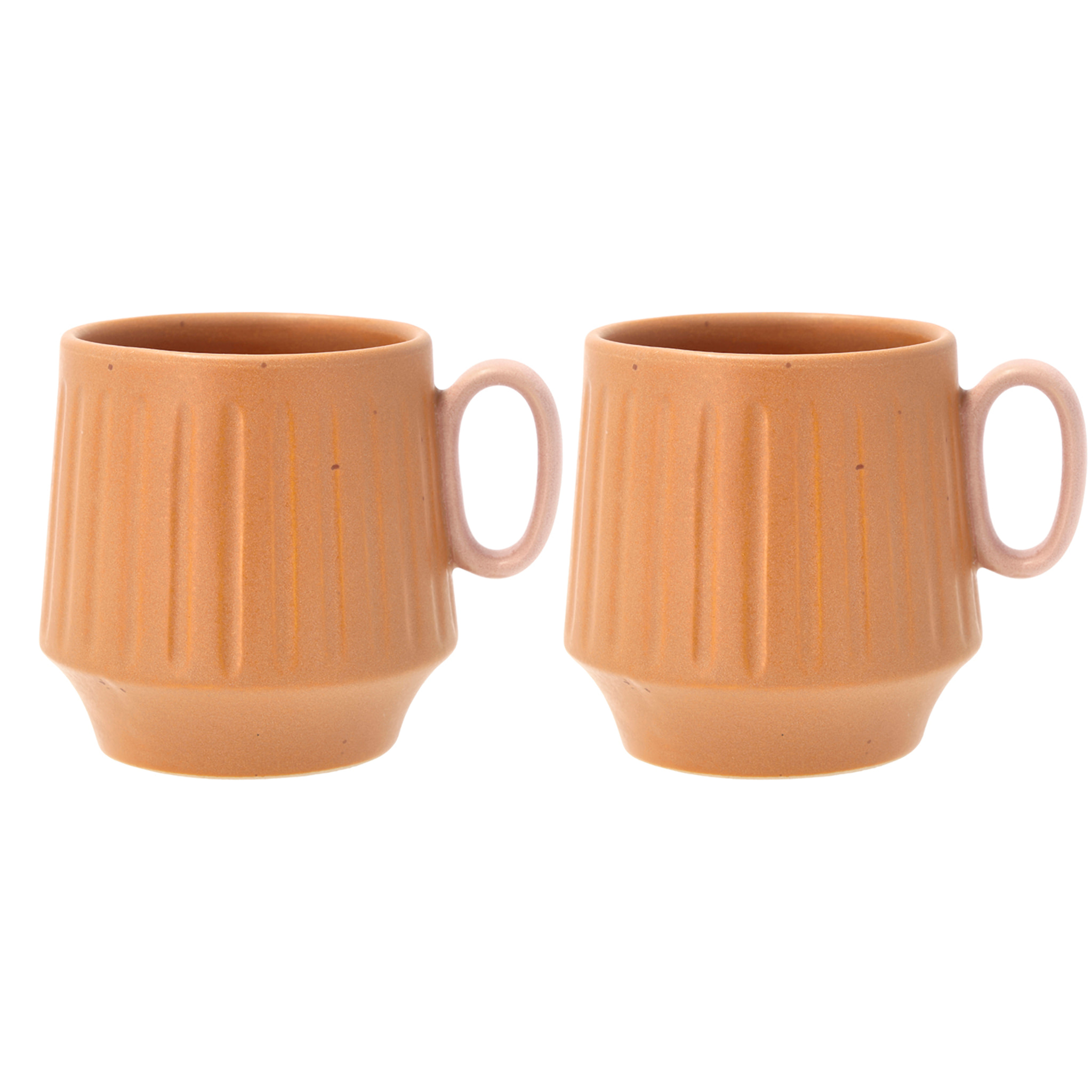 Set de 2 tasses avec anse et motif strié Styles 30cl