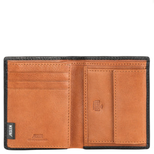 Cartera Hombre Piel Jaslen Hannover Negro-Tostado