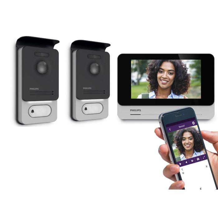 Visiophone WelcomeEye Connect 2 avec 2 platines de rue
