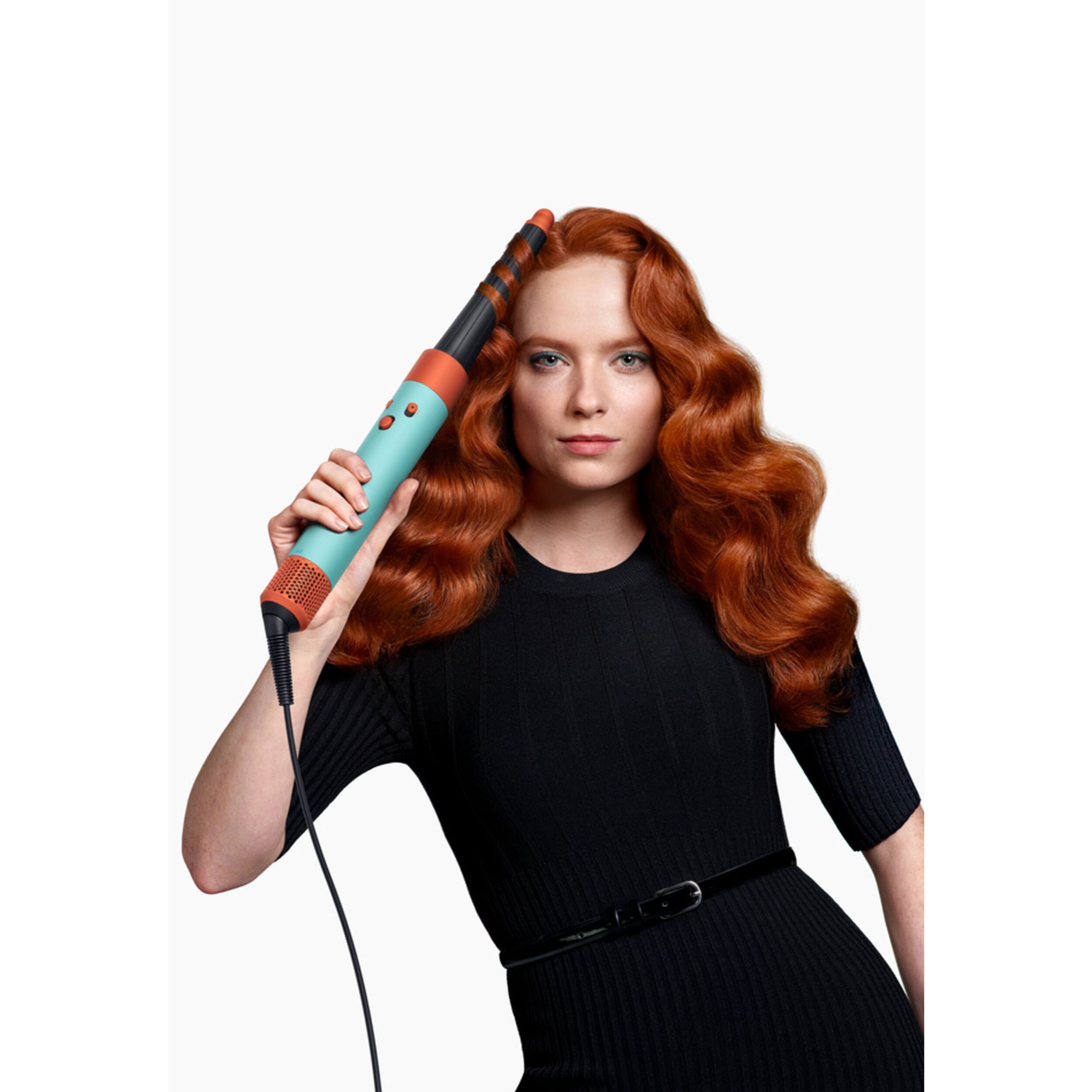 Multi-styler asciugacapelli Dyson Airwrap i.d.™ per capelli lisci e ondulati in Acquamarina/Tangerine | Ricondizionato