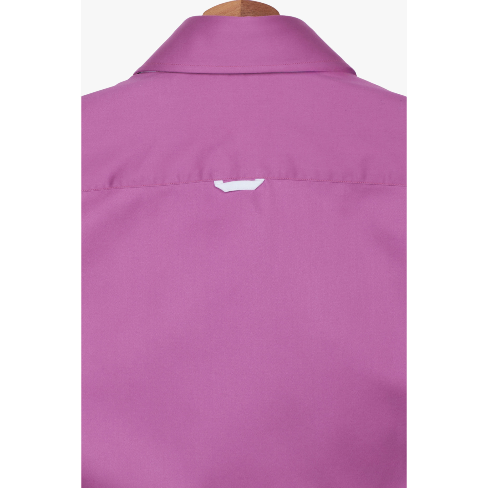 Camicia Uomo 2 Bottoni Button Down 7bottoni Doppio Coll Satin Unito Orchidea