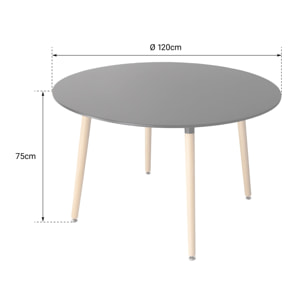 Table ronde 120cm blanche MARTHA