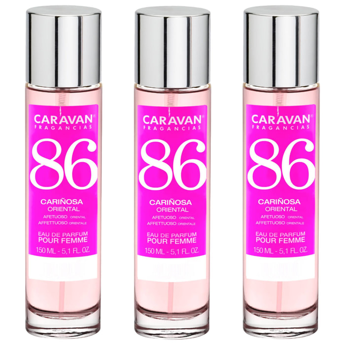 Caravan fragancias set de 3 frascos perfume de mujer nº86, de 150 ml