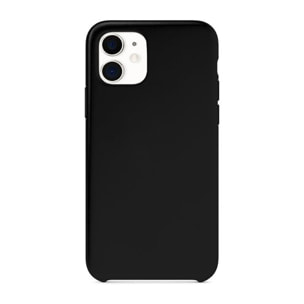 Coque iPhone 11 Silicone liquide Noire + 2 Vitres en Verre trempé Protection écran Antichocs