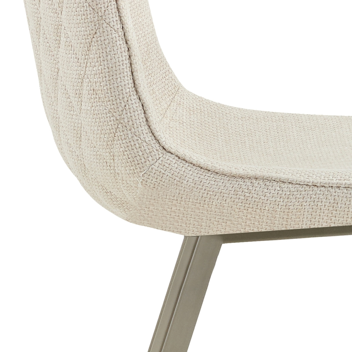 Lot de 4 chaises de salle à manger Tomasucci JESEFA', en tissu, beige, platine, 59 × 44 × 88 cm