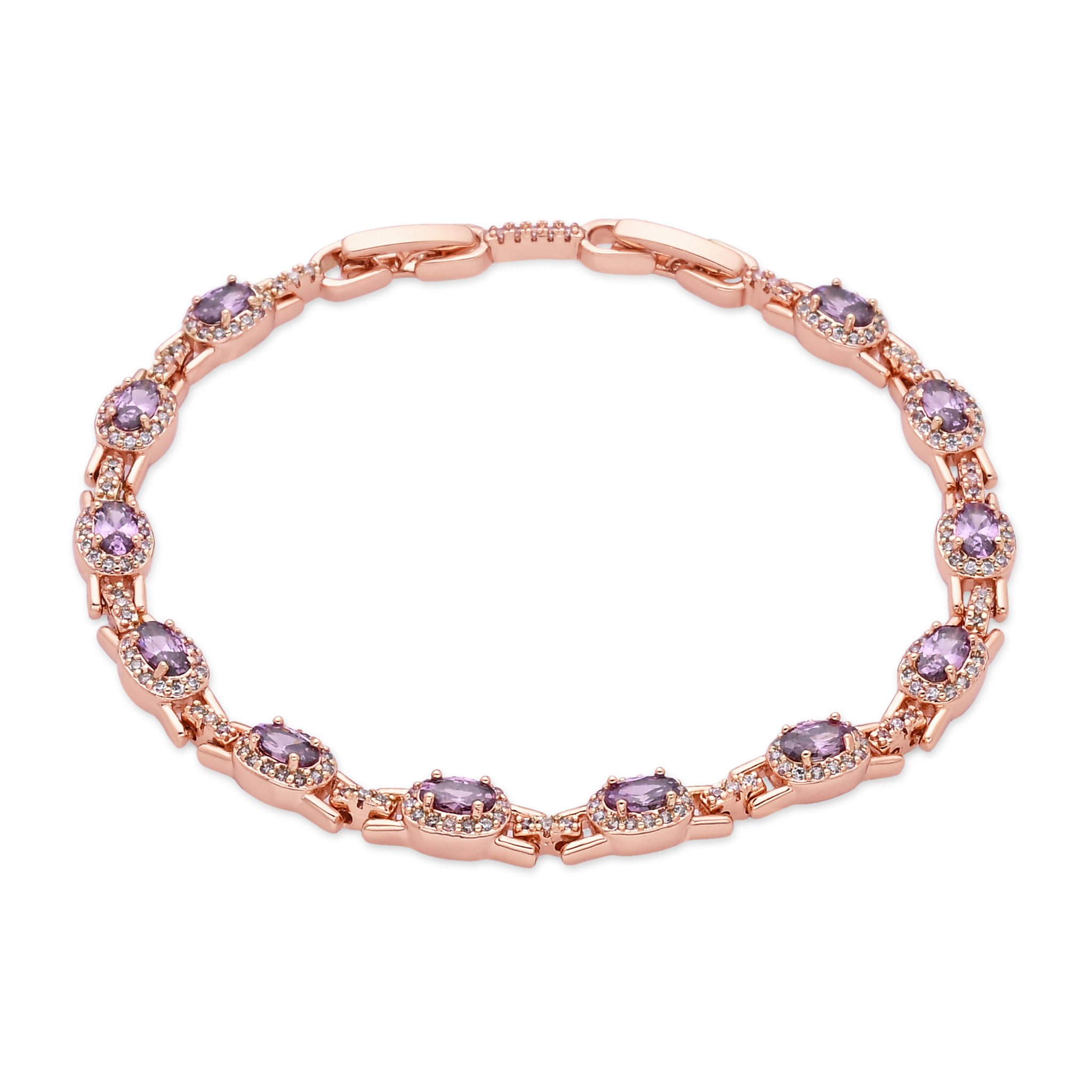 Pulsera Papzal acabado oro rosa 18k