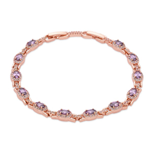 Pulsera Papzal acabado oro rosa 18k