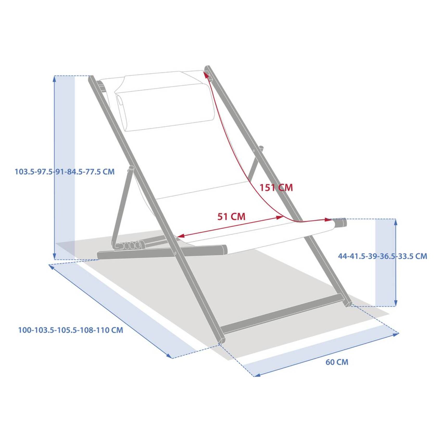 Chilienne de jardin empilable pliable Lunivia argile