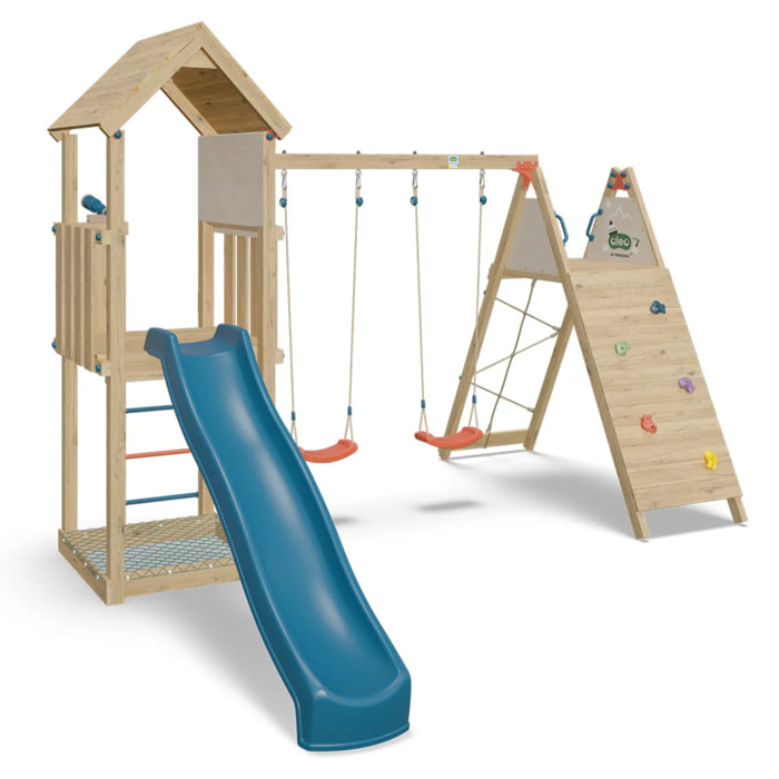 Aire de jeux bois 2,20 m OLYMPIA XPLORER 2 - 9 enfants