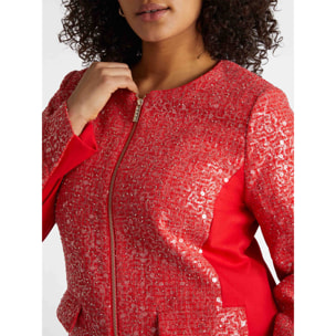 Fiorella Rubino - Chaqueta de tejido de lúrex - Rojo