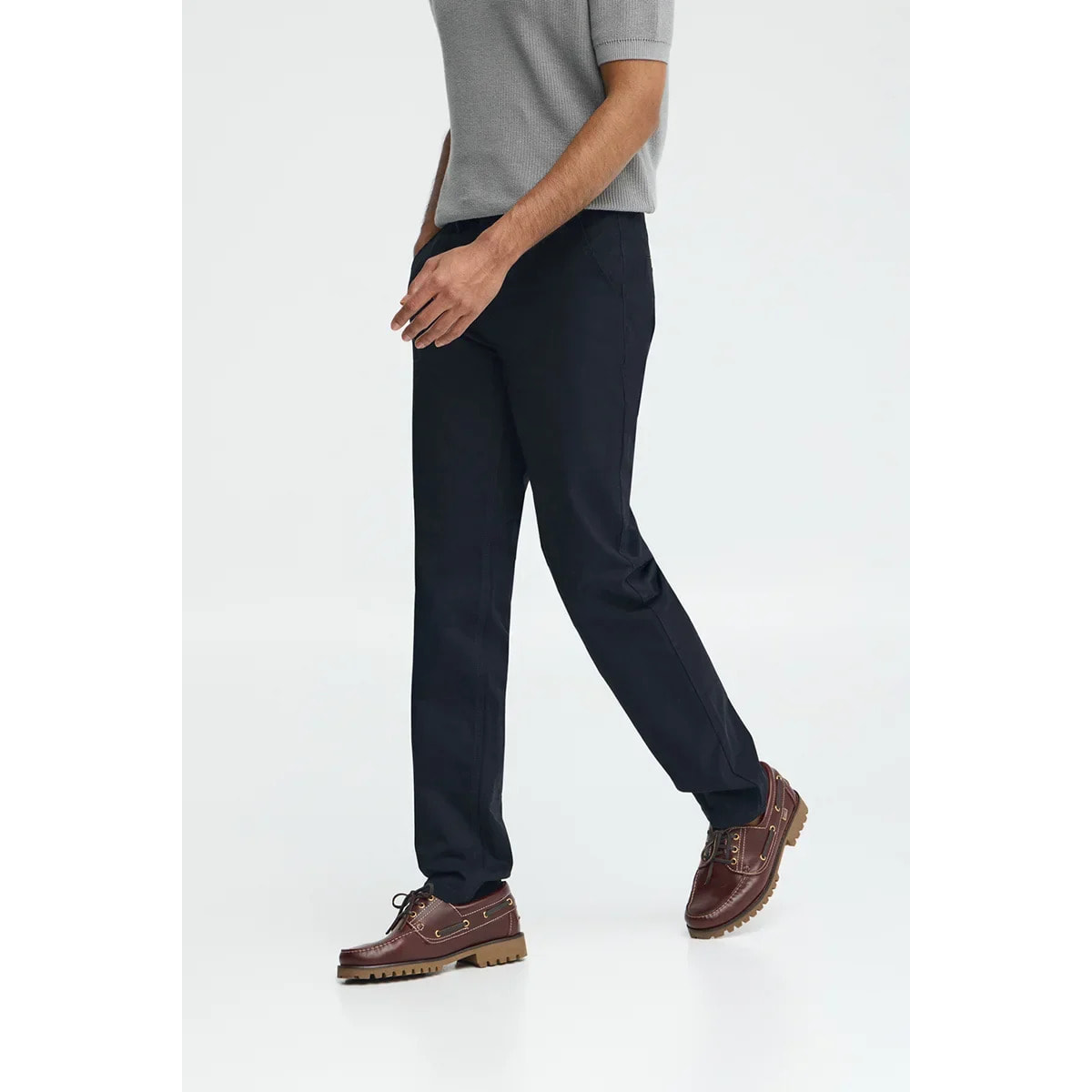 Pantalón chino azul marino slim con logo Polo Club