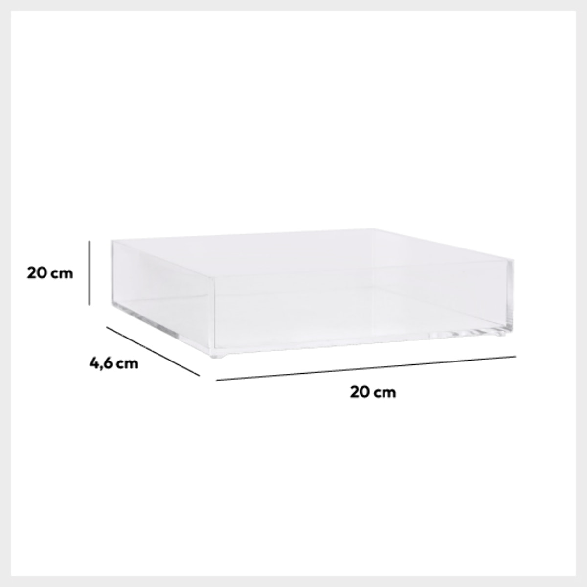 Organiseur 20x20cm - Transparent Selena