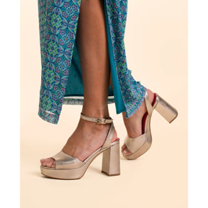 Sandalias de mujer con tacón y plataforma