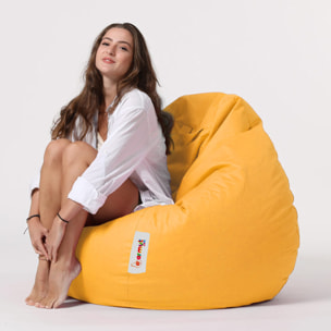 Pouf poire d'extérieur 130x115cm jaune KAYAR