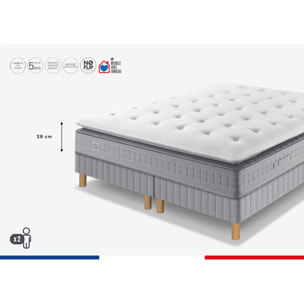 Ensemble EXTENSION matelas H29 Hybride, ferme, 2 sommiers