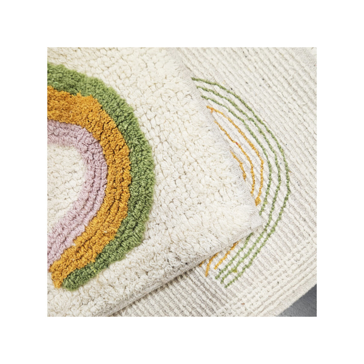 Tapis enfant rectangulaire arc-en-ciel 90 x150cm - RAINBOW