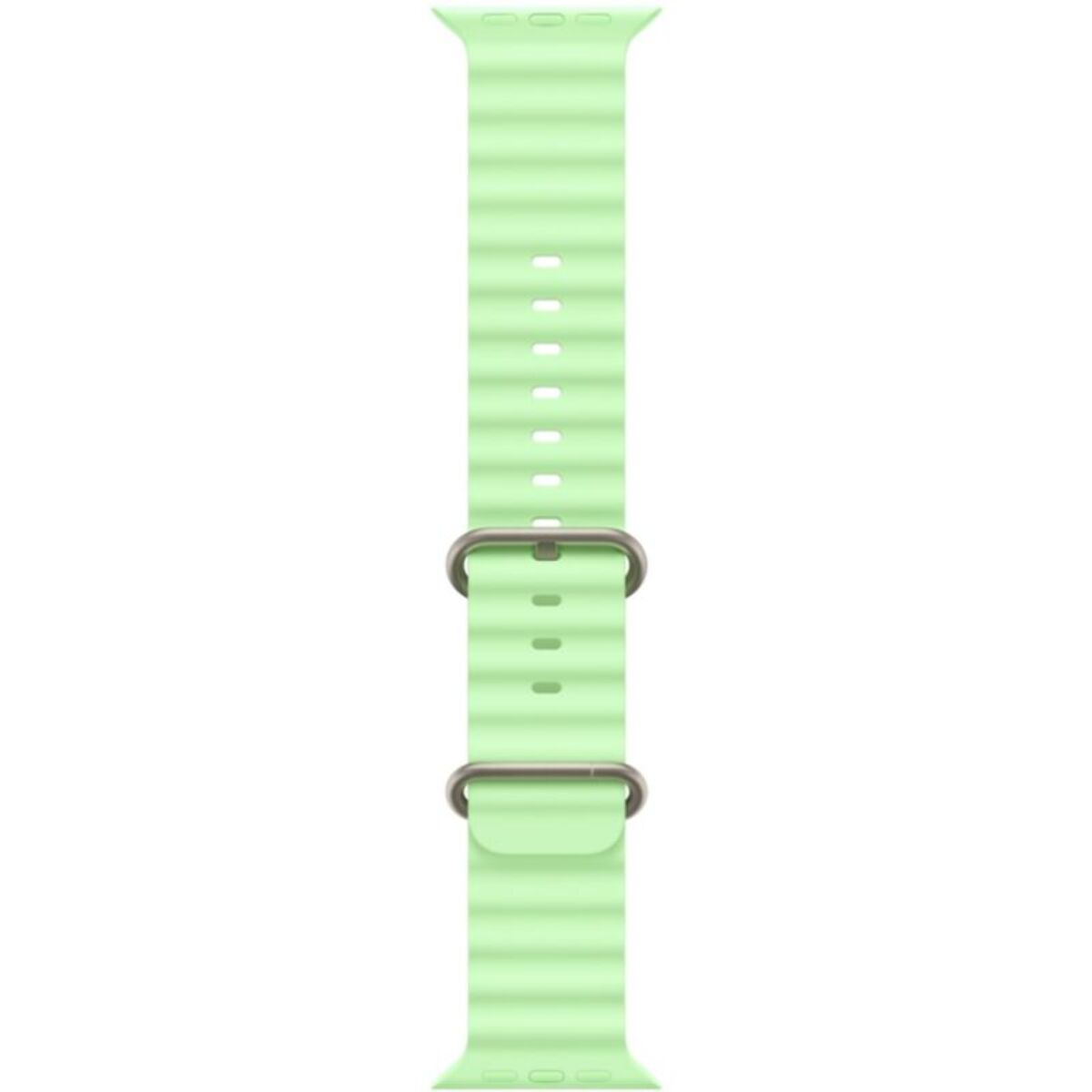 Bracelet APPLE 49 mm  Océan vert fluo - Ftitane naturel