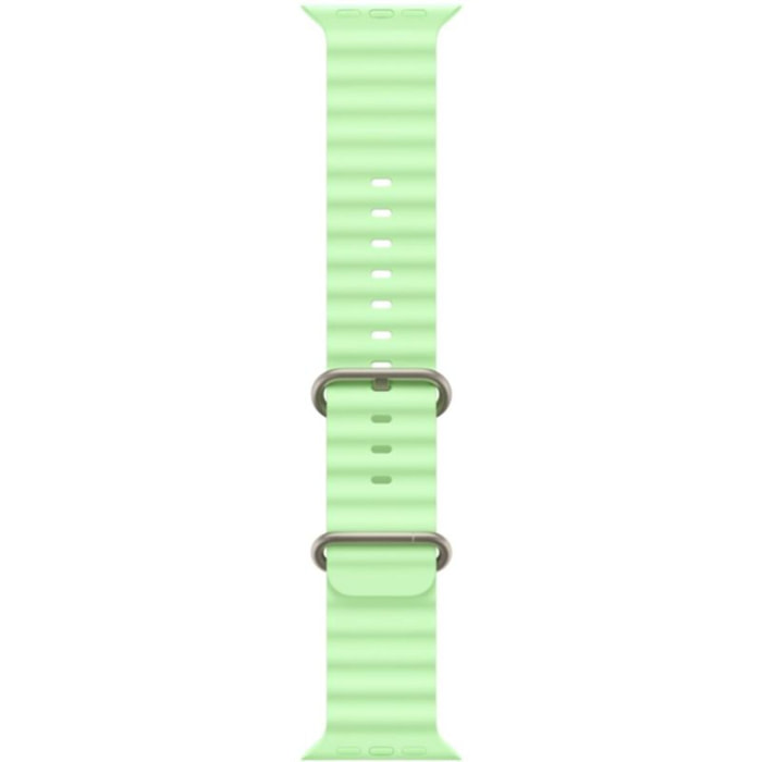 Bracelet APPLE 49 mm  Océan vert fluo - Ftitane naturel