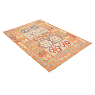Tapis kilim au motif ethnique, tissé plat authentique, POJEG