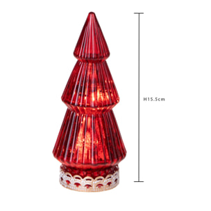 Albero natale con led - Pezzi 6 - ROSSO - Bianchi Dino SpA