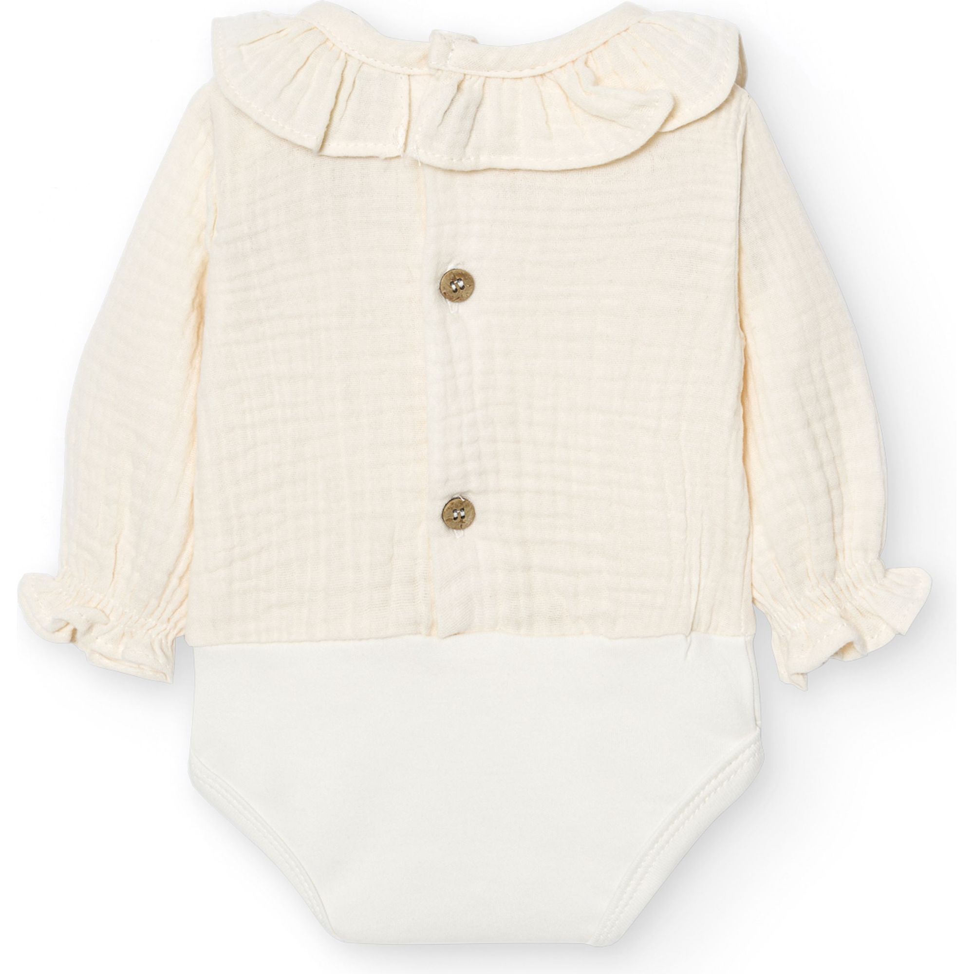 Body bebé manga larga cuello bambula