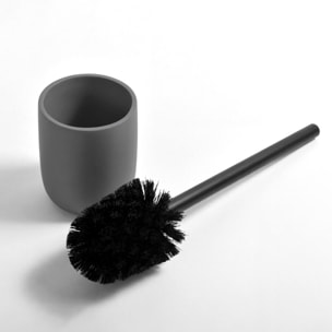 Brosse WC ZAC en polyrésine – finition gris charbon mate, design moderne et minimaliste