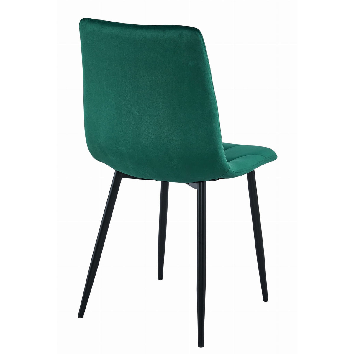 Sedia Libra in Velluto Verde Bosco con Gambe Nere