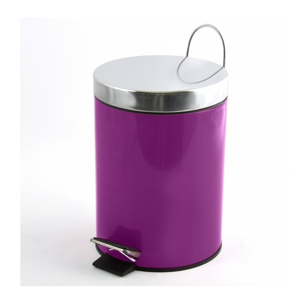 Poubelle à pédale Inox 3L Violet MSV