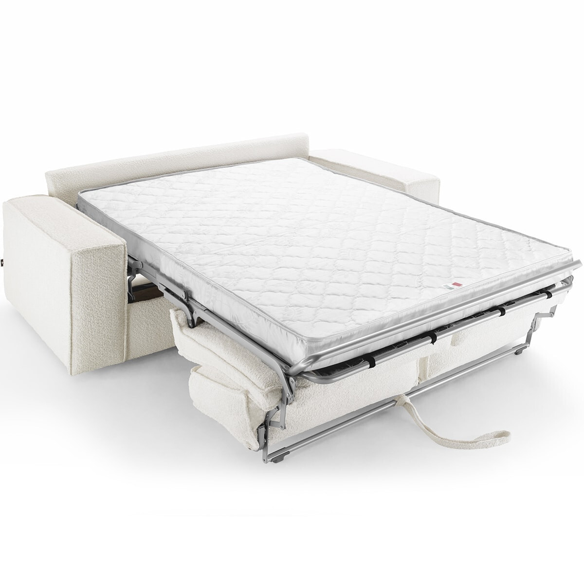 Canapé convertible express 3 places en tissu bouclé - DARIO