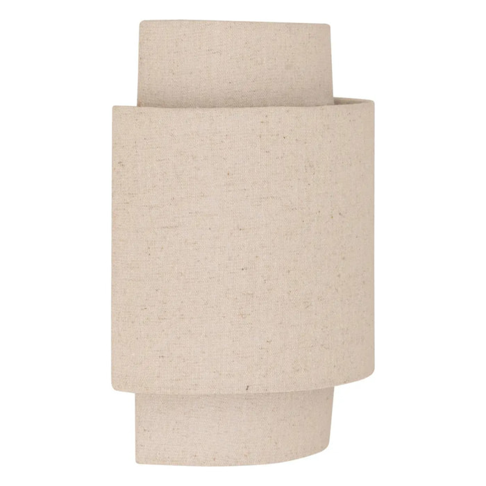 Applique murale Nahel en lin beige 20x13cm