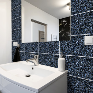 Stickers muraux - Sticker Mural Carrelage adhésif Cuisine Salle de Bain - 30 STICKERS CARRELAGES TERRAZZO MARIO