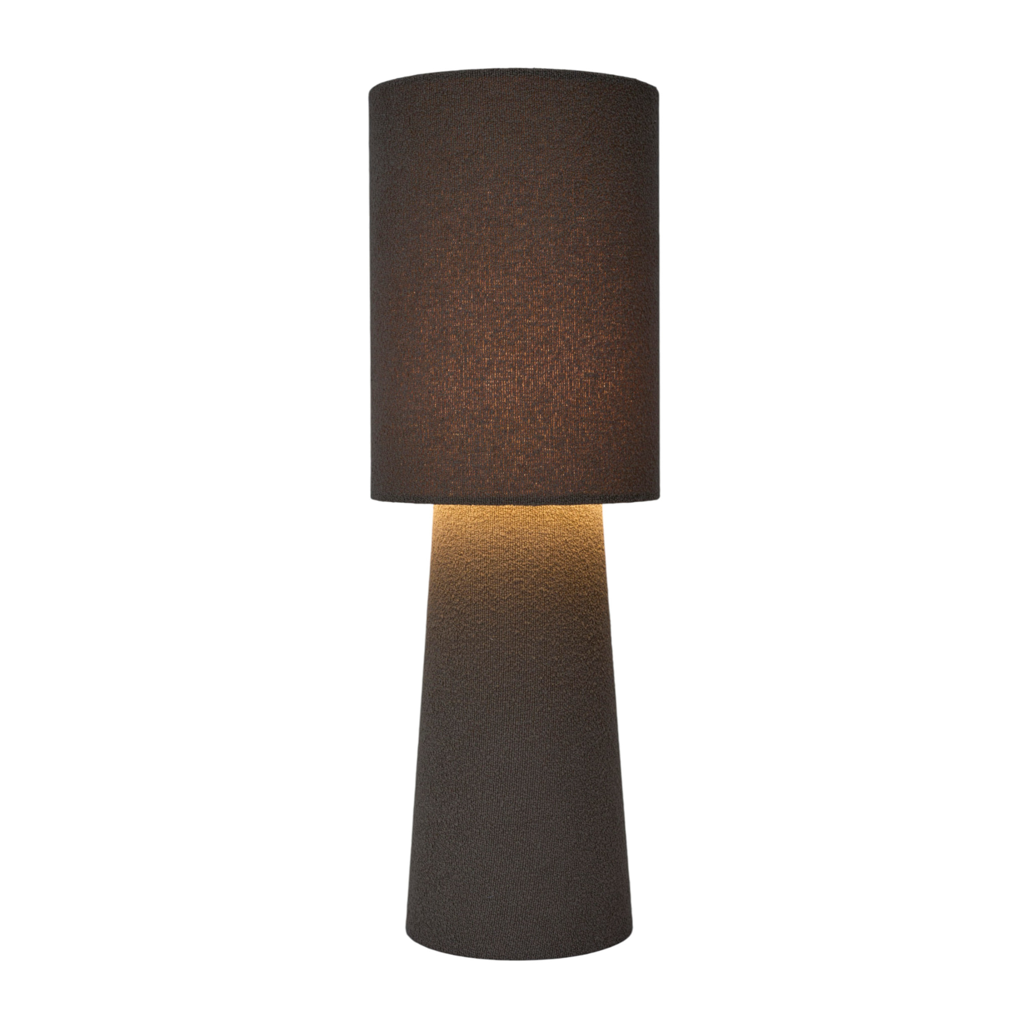 Lampe - HOME DECO FACTORY - Velours - Taupe - Gris