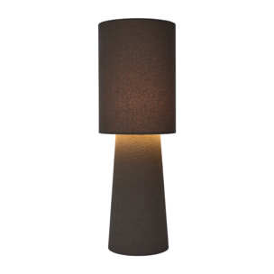 Lampe - HOME DECO FACTORY - Velours - Taupe - Gris