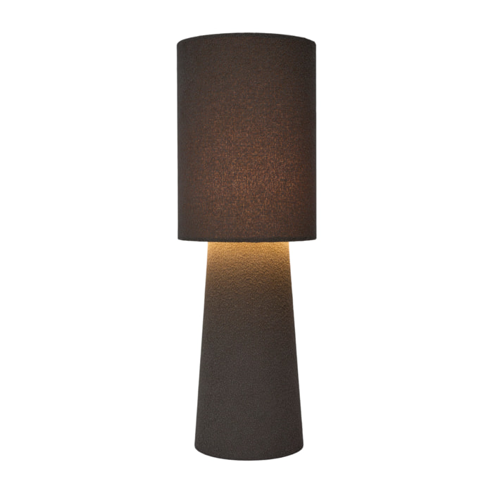 Lampe - HOME DECO FACTORY - Velours - Taupe - Gris