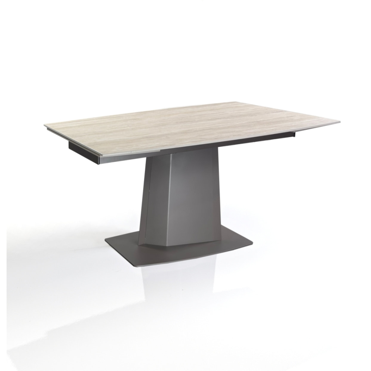 Table à manger extensible Tomasucci SAFIR, en céramique, travertin, 140/170/200 × 89 × 77 cm