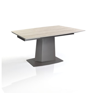 Table à manger extensible Tomasucci SAFIR, en céramique, travertin, 140/170/200 × 89 × 77 cm