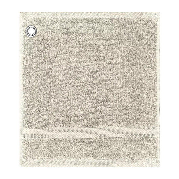 Carre avec oeillet pur coton 550 g/m² uni ivoire Elea ivoire