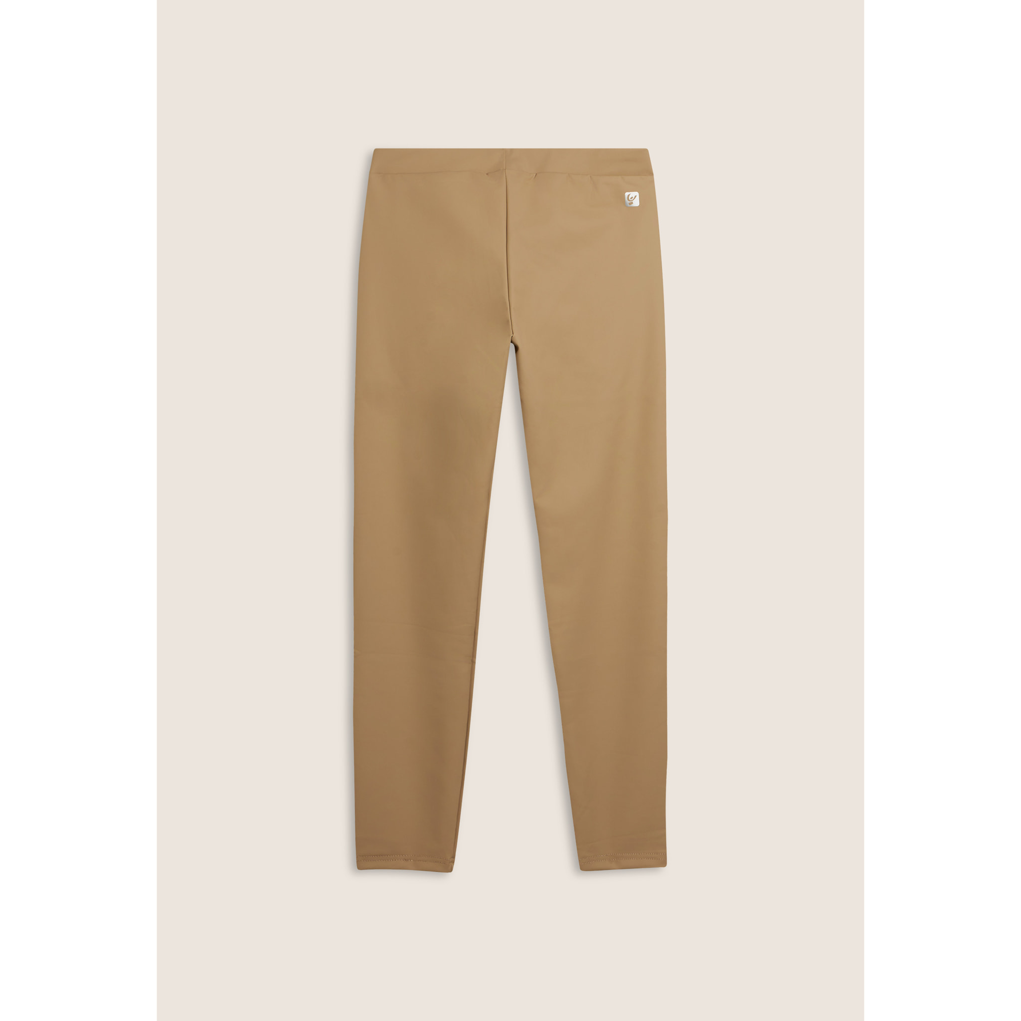 Leggings 7/8 in tessuto coated elasticizzato vita regular
