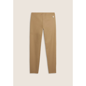 Leggings 7/8 in tessuto coated elasticizzato vita regular