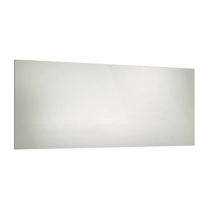 Specchio Ayana, Specchiera, Articolo d'arredo a muro, Decorazione con specchio, Made in Italy, 160x2h65 cm, Bianco lucido