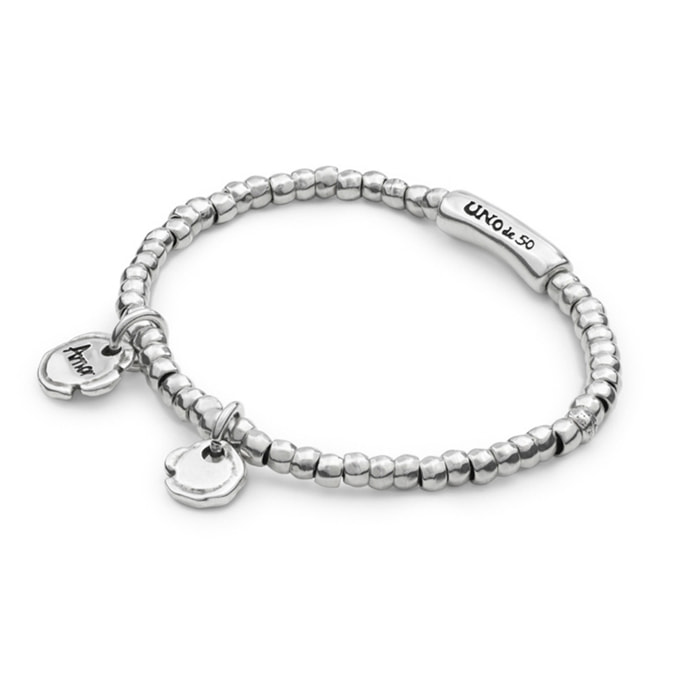 Pulsera Amor Sellado PLATEADO L