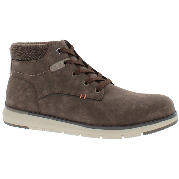 Armata di Mare Scarpe Uomo Stivaletti Casual Stringati con Soletta Rimovibile in Memory Foam AMU 2M845 Dk Brown