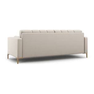 Canapé "Bali" 3 places en tissu structurel beige